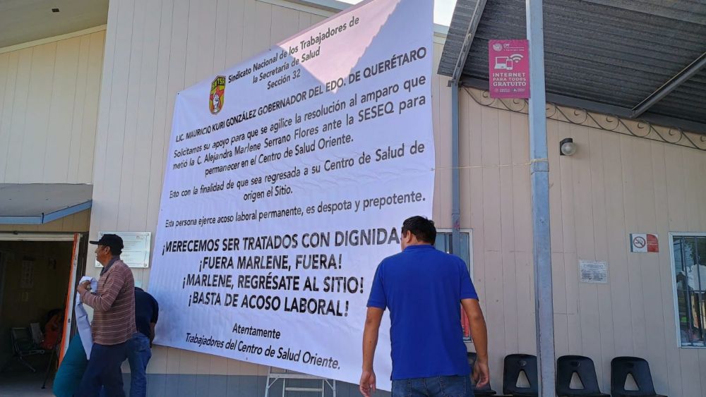 Protesta de trabajadores en Centro de Salud de La Floresta.