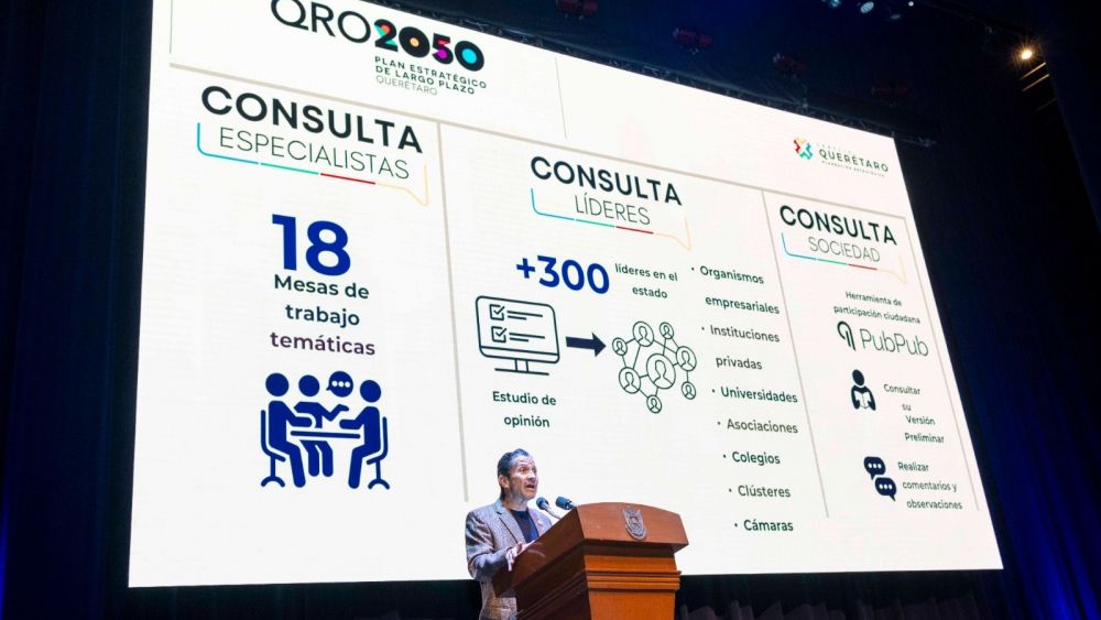 Gobernador Mauricio Kuri presenta el Plan Querétaro 2050 con visión de largo plazo.