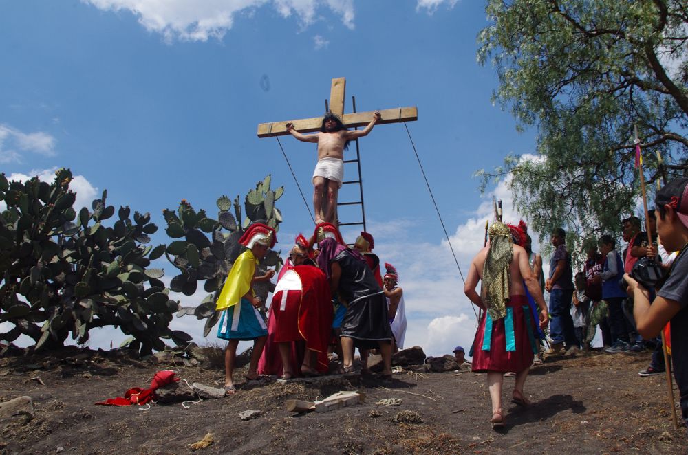Más de 4 mil fieles Los fieles fueron testigos de la Crucifixión alrededor de las 3 de la tarde. FOTOS: LUIS GARCIA