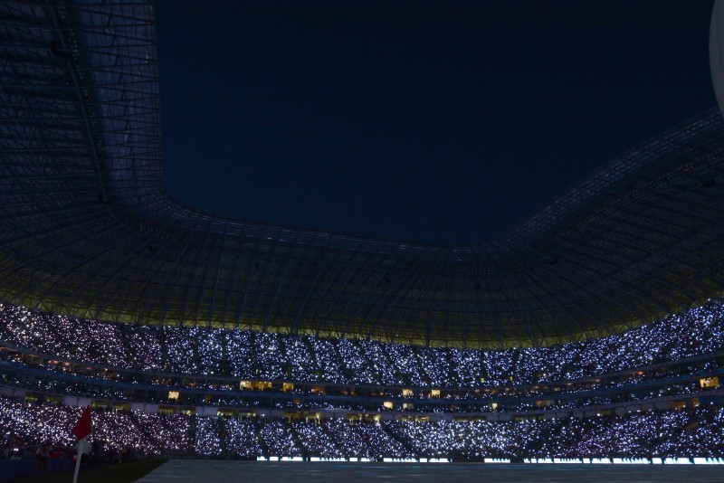 Miles de personas asistieron a la inauguración del estadio de Rayados de Monterrey. NOTIMEX